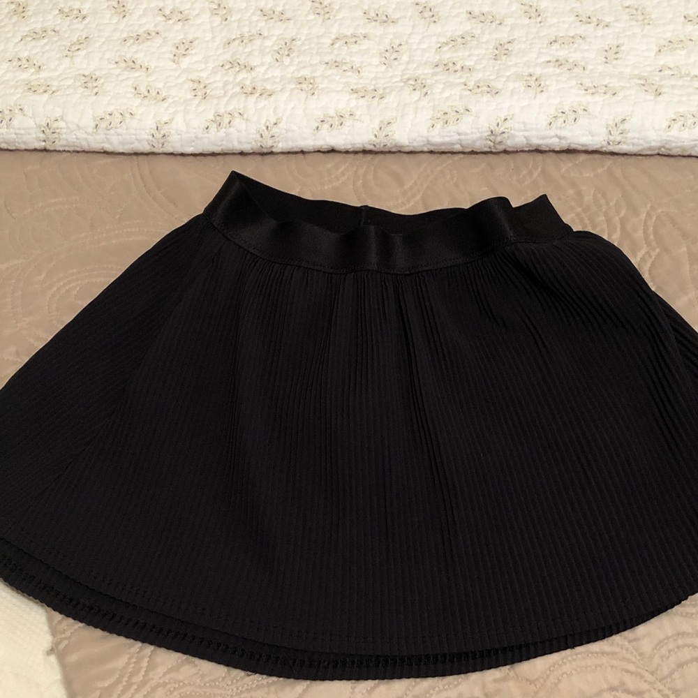 all in motion Black Pleated Skirt with Satin Waistband